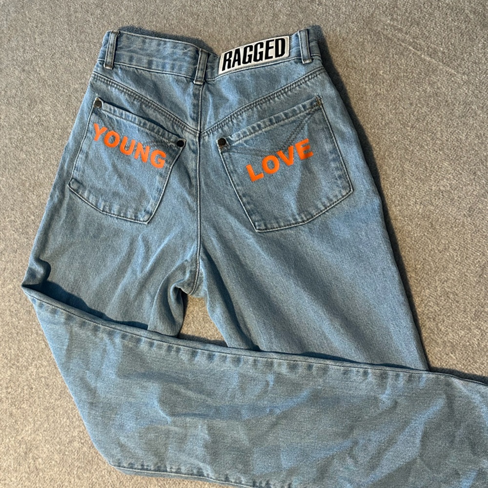 The Ragged Priest Light Blue High-Rise Denim Jeans